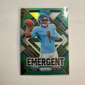 🔥Cam Ward Emergent Prizm Football Rookie Card - Green